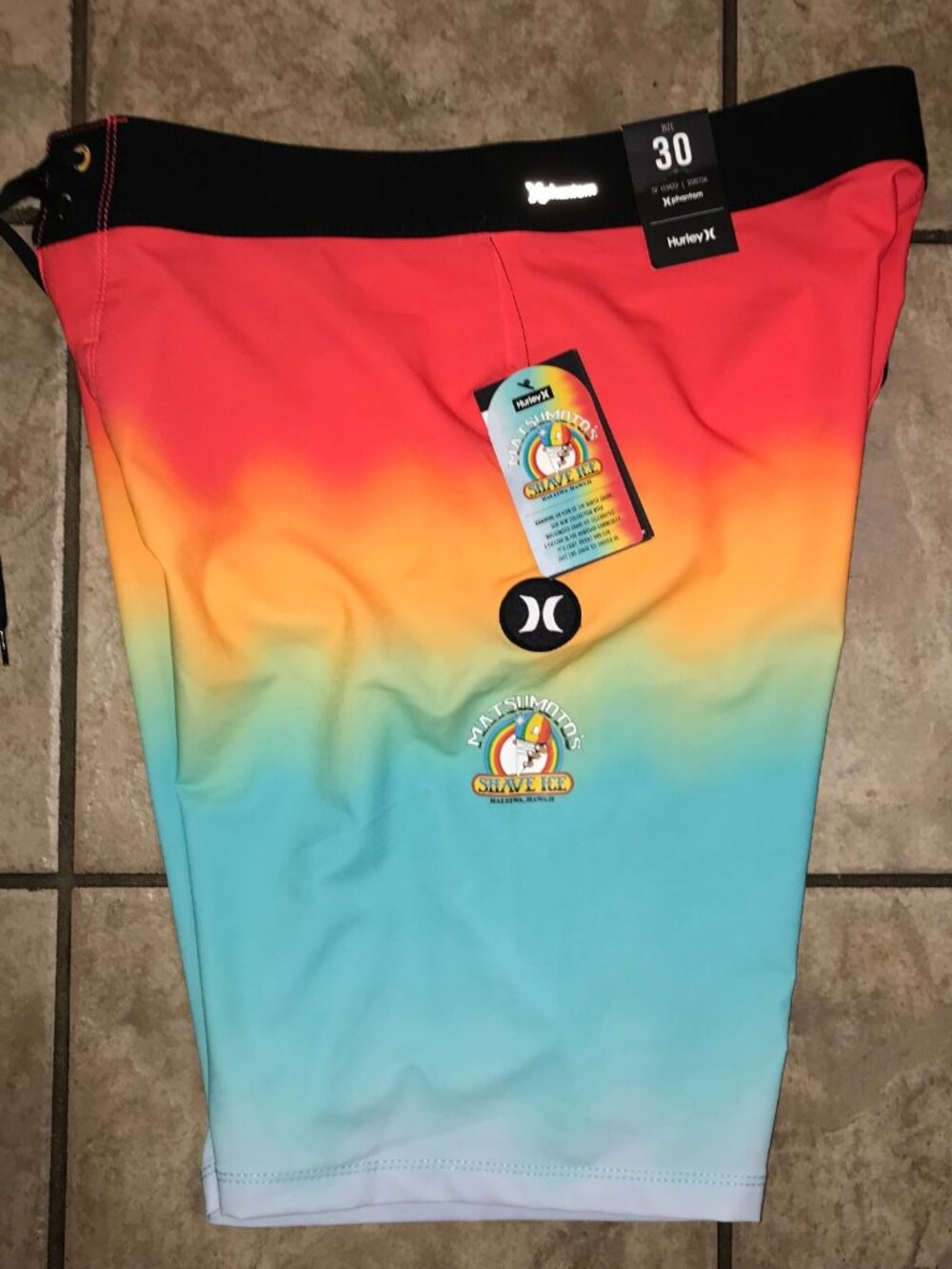 Men's Hurley x Matsumoto's Shave Ice Collab Board Shorts-Size 30